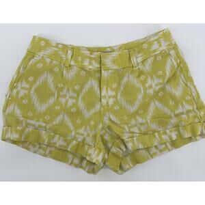 Banana Republic Lightweight Linen Blend Geometric Print Ryan Fit Shorts - Sz 2